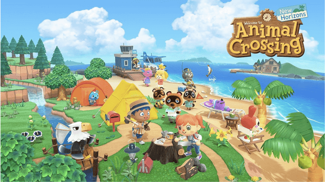 Playing Animal Crossing