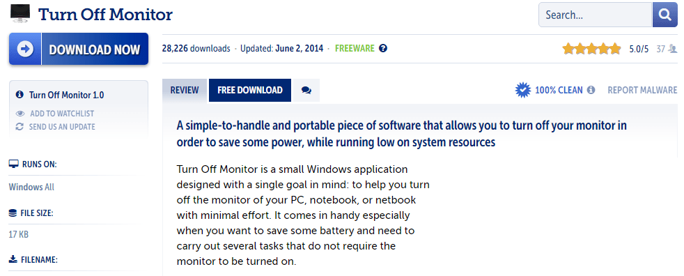 turn off monitor