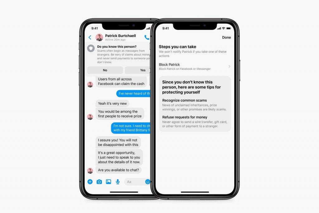 Facebook detect suspicious communication