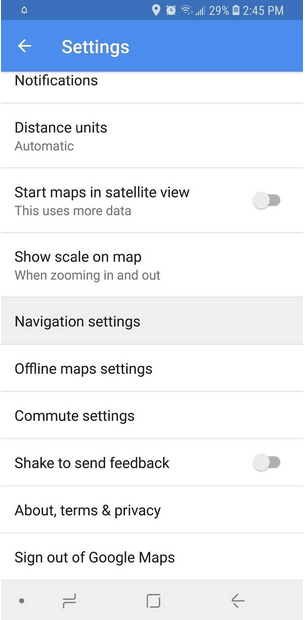 change google maps voice