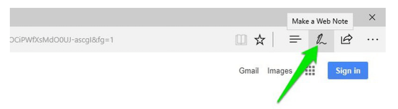 استخدم Microsoft Edge Web Note أداة