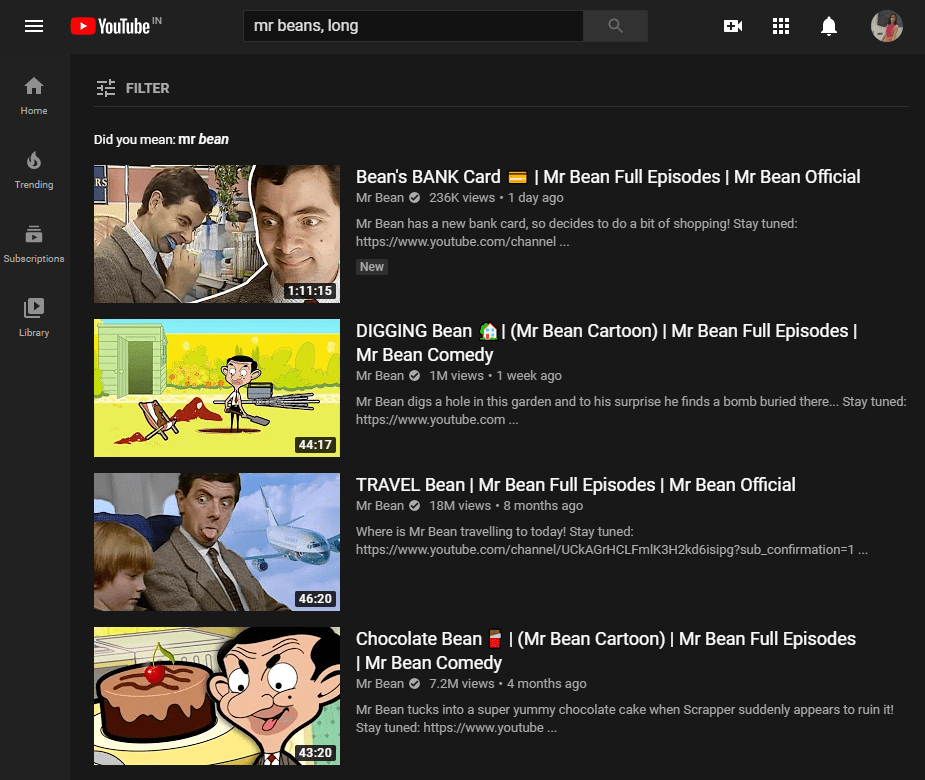 Watch lengthy videos on youtube