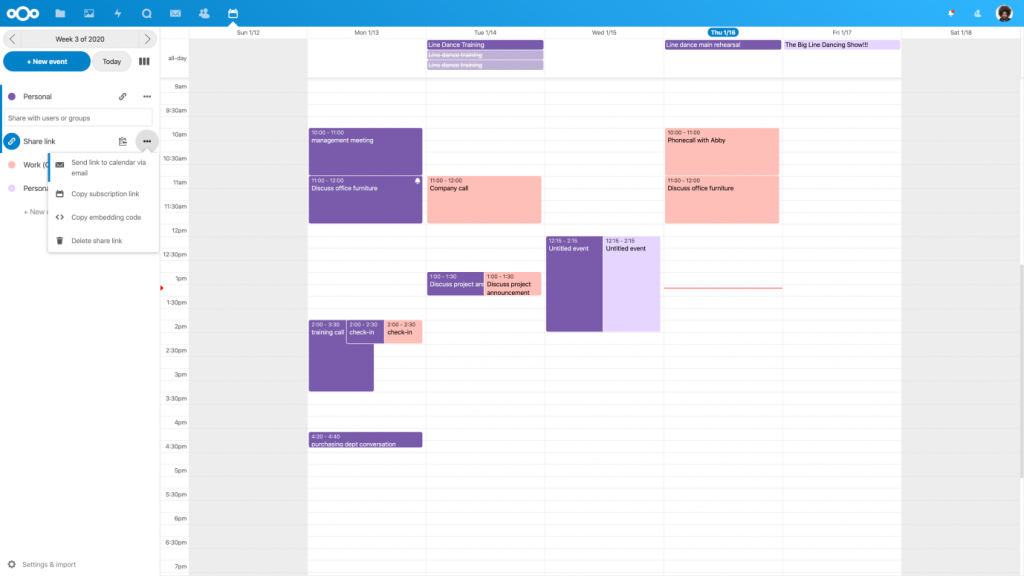 alternative to Google Calendar Nextcloud