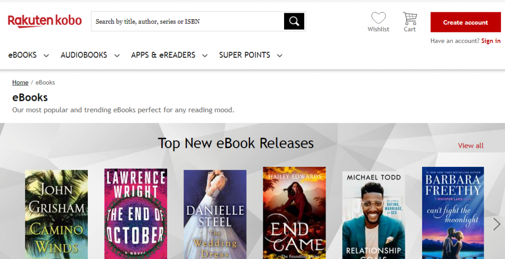 eBook stores to buy eBooks online - Kobo Bookstore
