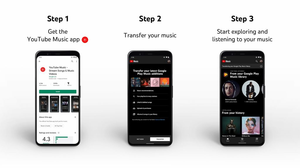 google play music youtube music steps
