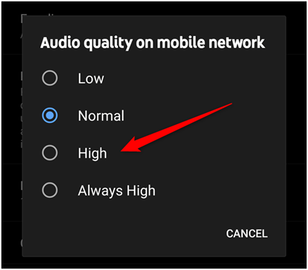 audio quality on youtube