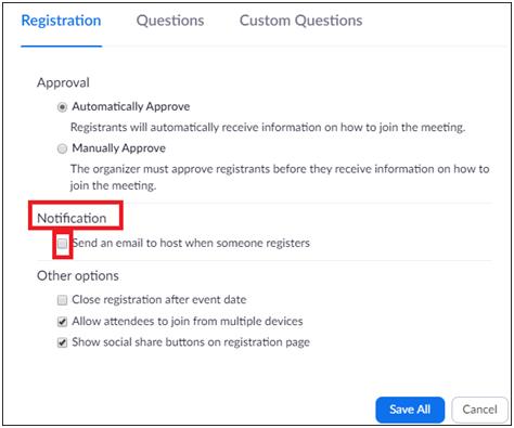 registration notification
