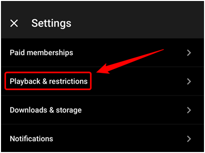 setting in youtube