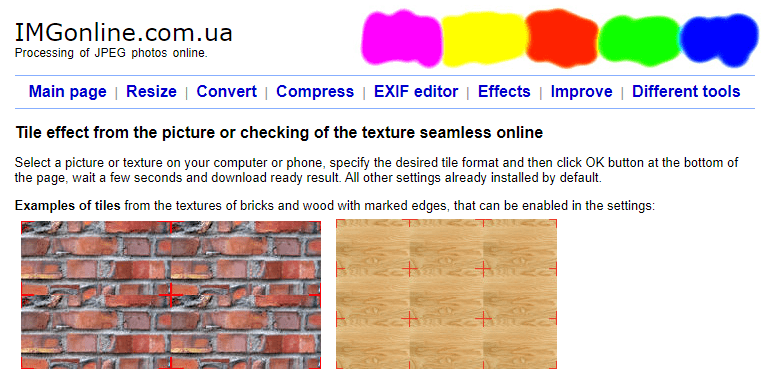 tile image using online tool