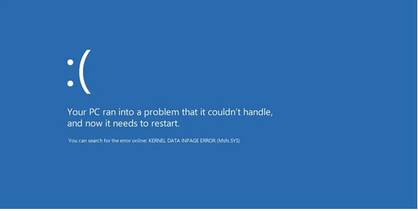 Kernel Data Inpage Error