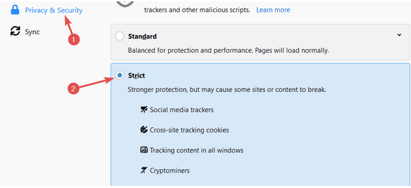 Enable Restrictions to Block Trackers