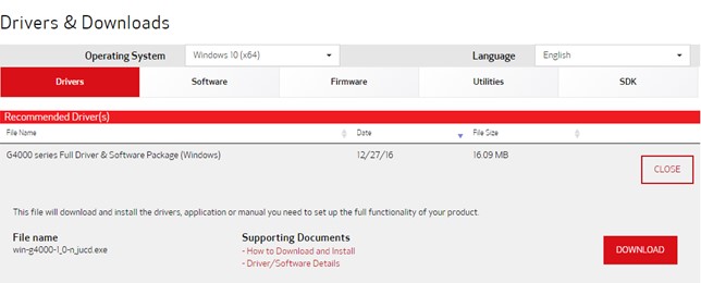 Download button