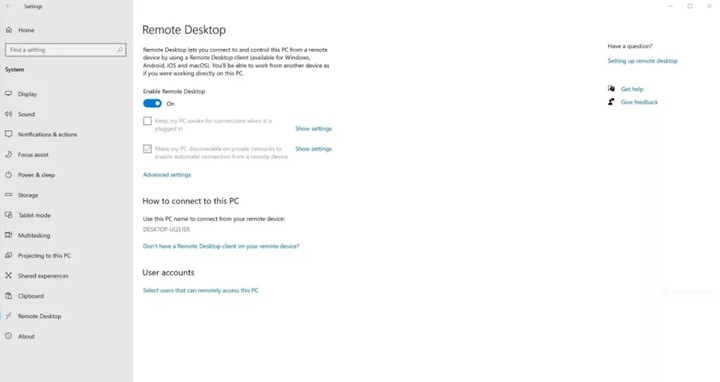 Remote desktop