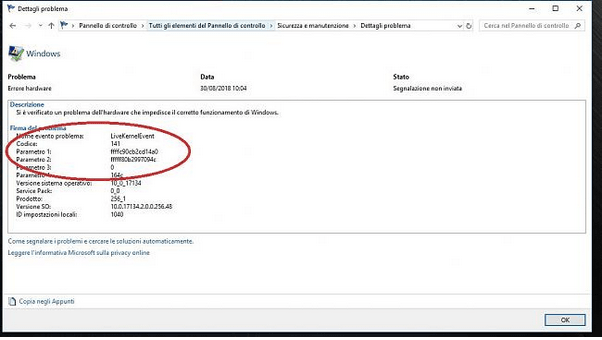 Windows 10 LiveKernelEvent Error 141