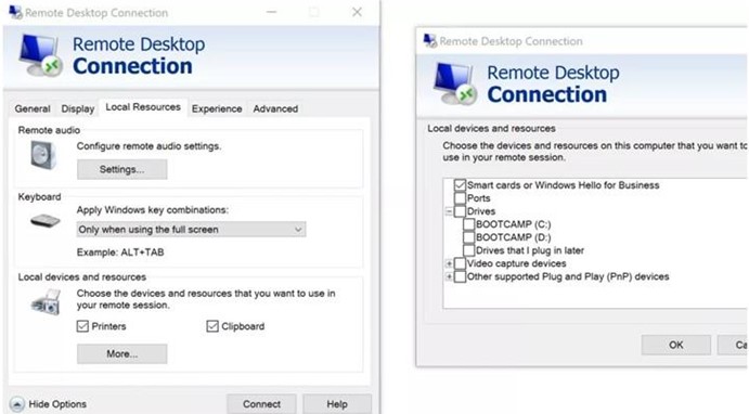 connected printer