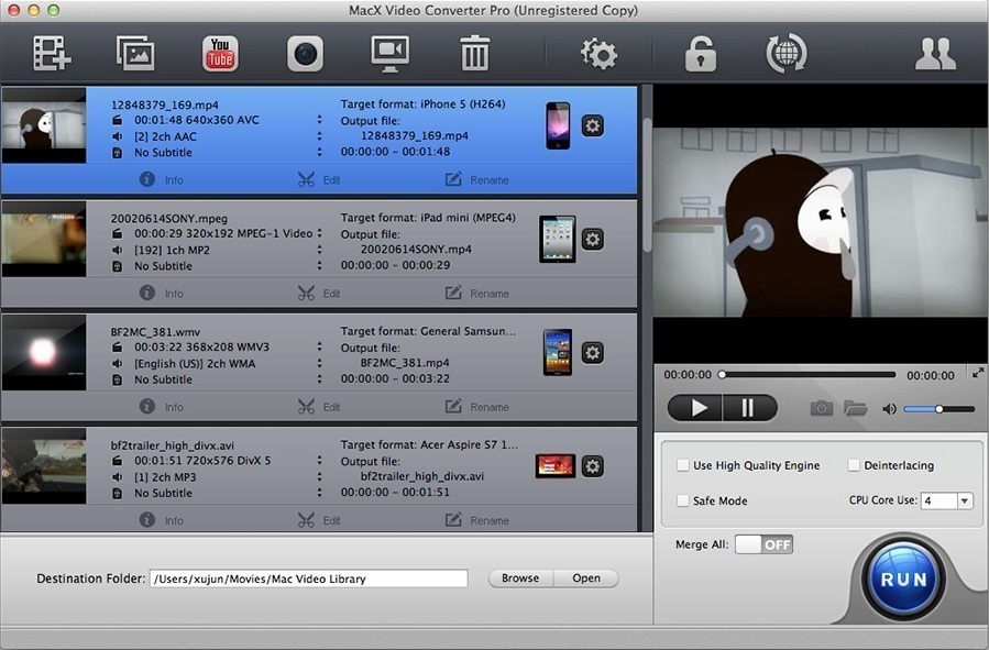 Converter from mp4 to avi for mac osx