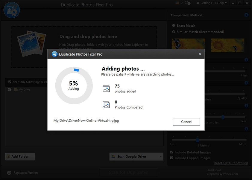Let the Software Search for Duplicate images in Your Drive